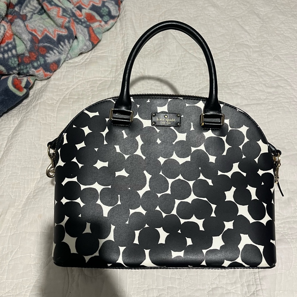 BNWOT Kate Spade Polka Dot Black and White Shoulder Bag